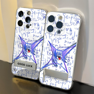 iPhone17高级感苹果13创意荣耀x80i硬透明华为NOVA16动漫超薄无边框15ProMax适用14PLUS手机壳新世纪福音战士