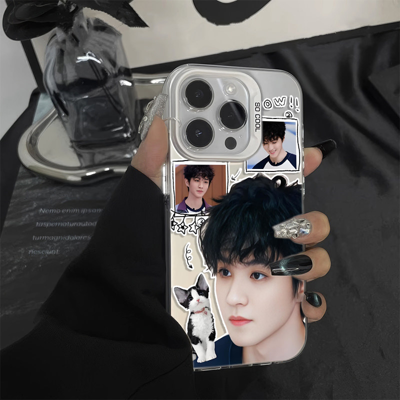 荣耀x80i小众iPhone13苹果12创意VIVOIQOO15彩银14ProMax硬小米17适用16PLUS高级感VIVOY500手机壳猫咪王俊凯