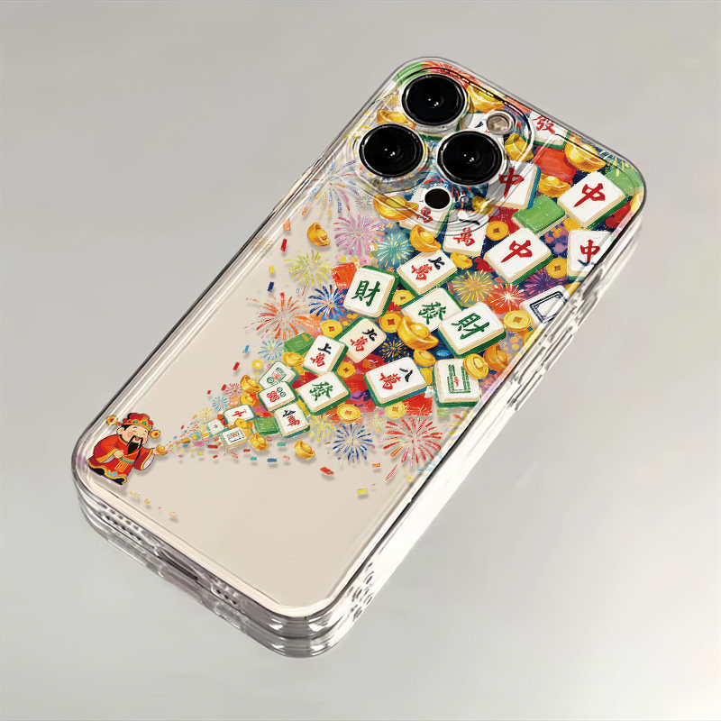 新款iPhone14苹果13创意小米17ULTRA透明12ProMax小众软华为NOVA15适用16PLUS手机壳财神送好运ins风荣耀X70I