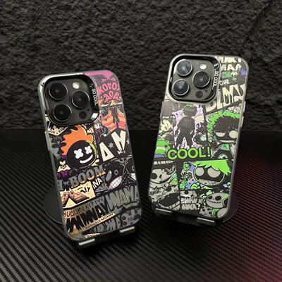高级感OPPOA5活力版NOTE15个性VIVOX200S苹果16ProMax适用cool涂鸦Reno14彩银iPhone17潮酷一加13T手机壳硬12