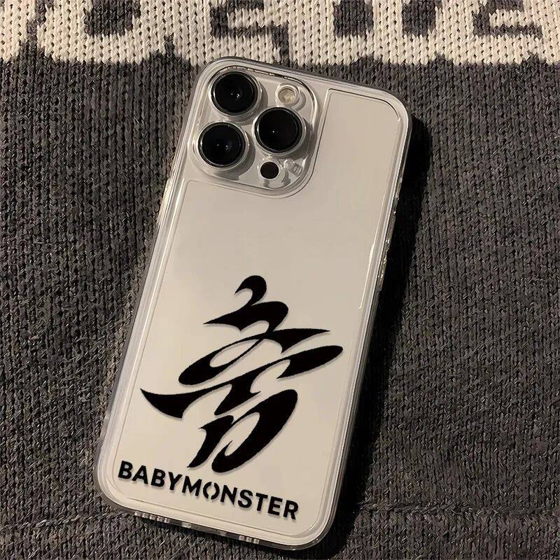 babymonster图标手机壳17ProMax创意适用iqoo13简约12苹果14透明iPhone16软VIVOS50潮酷15plus个性红米TURBO5