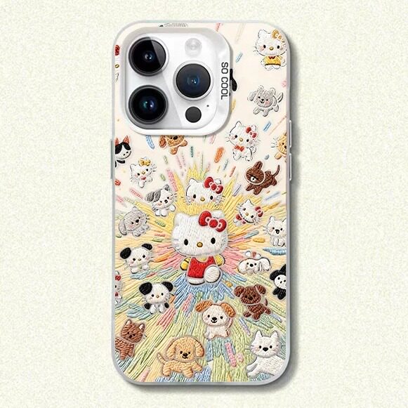 手机壳iPhone15卡通12爆炸凯蒂猫14PLUS创意适用13ProMax彩银OPPOFINDX9可爱小米17女款苹果16e一加ACE5ULTRA