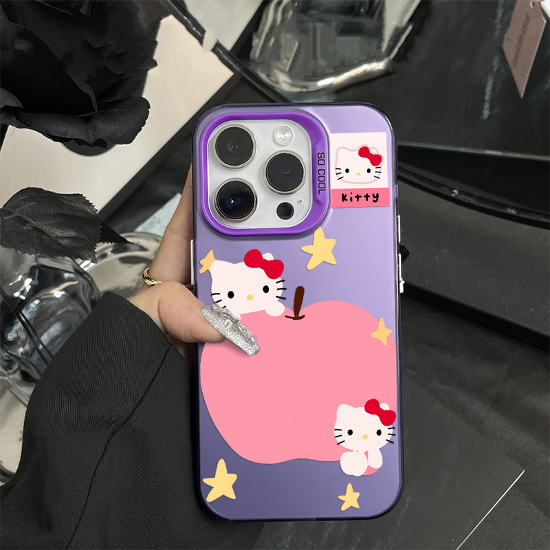 16plus彩银OPPOReno14少女心VIVOx100Ultra高级感iPhone13适用12手机壳硬15ProMax大苹果kt猫红米k80高颜值a5