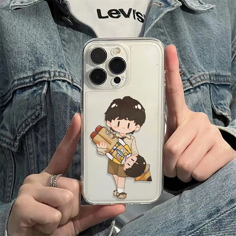 iPhone15透明Reno14可爱周深笔铅12适用华为Nova13创意软16ProMax荣耀Magic8苹果17手机壳FINDX9周边VIVOy500