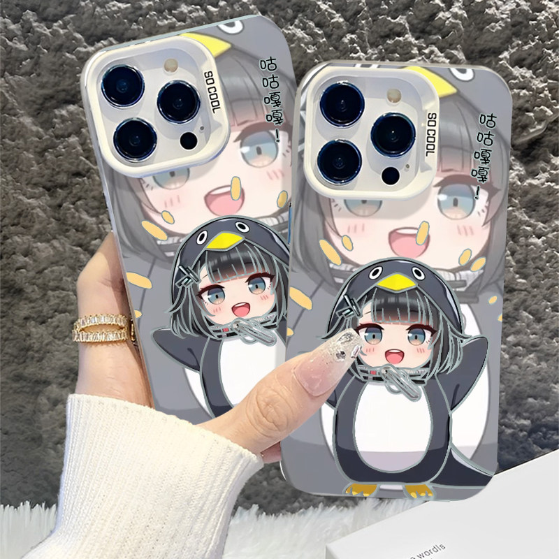 15PLUS高级感14ProMax手机壳硬OPPOFindx9咕咕嘎嘎企鹅苹果17彩银OPPOReno16适用iPhone13卡通一加ACE5动漫12