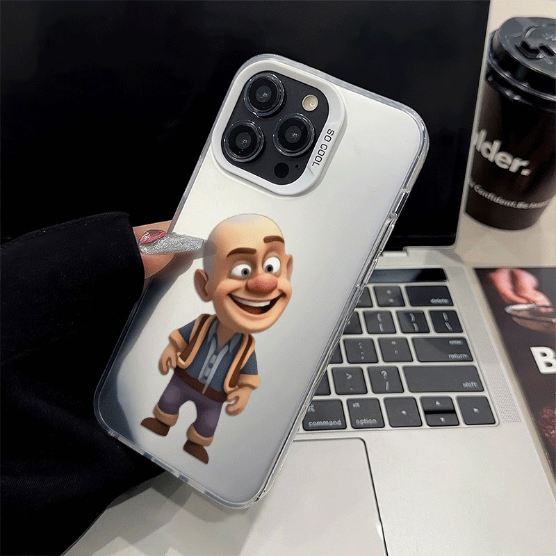 小米17ProMax搞怪光头强苹果16手机壳华为Mate70卡通红米note15彩银14硬iPhone13适用12创意荣耀400ins风x200