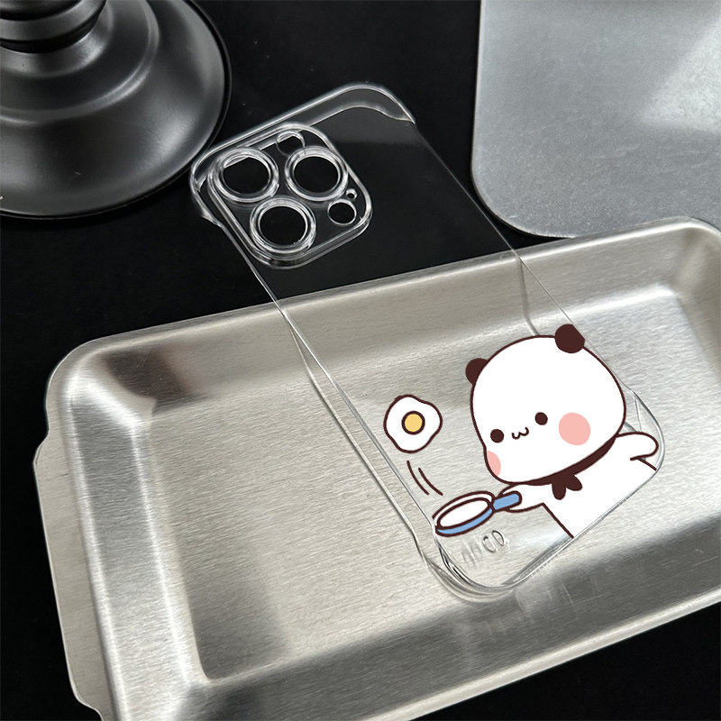 手机壳带支架苹果14透明硬16PLUS卡通12情侣煎蛋布布一二适用13华为mate80超薄iPhone15可爱a6无边框17ProMax