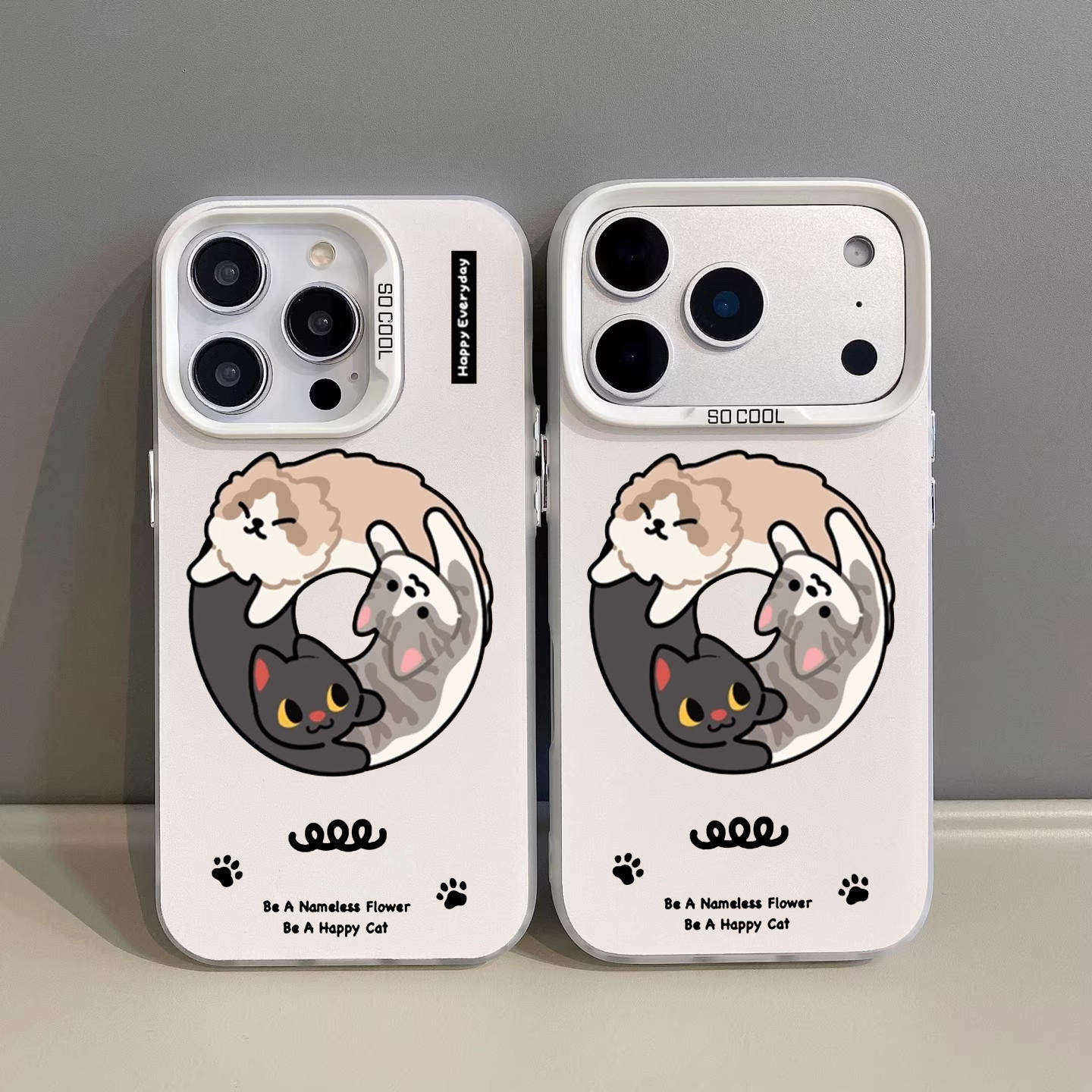 红米TURBO5黄灰黑猫转圈圈iPhone17苹果12可爱OPPORENO15C创意彩银14ProMax硬适用16PLUS高级感手机壳一加13T