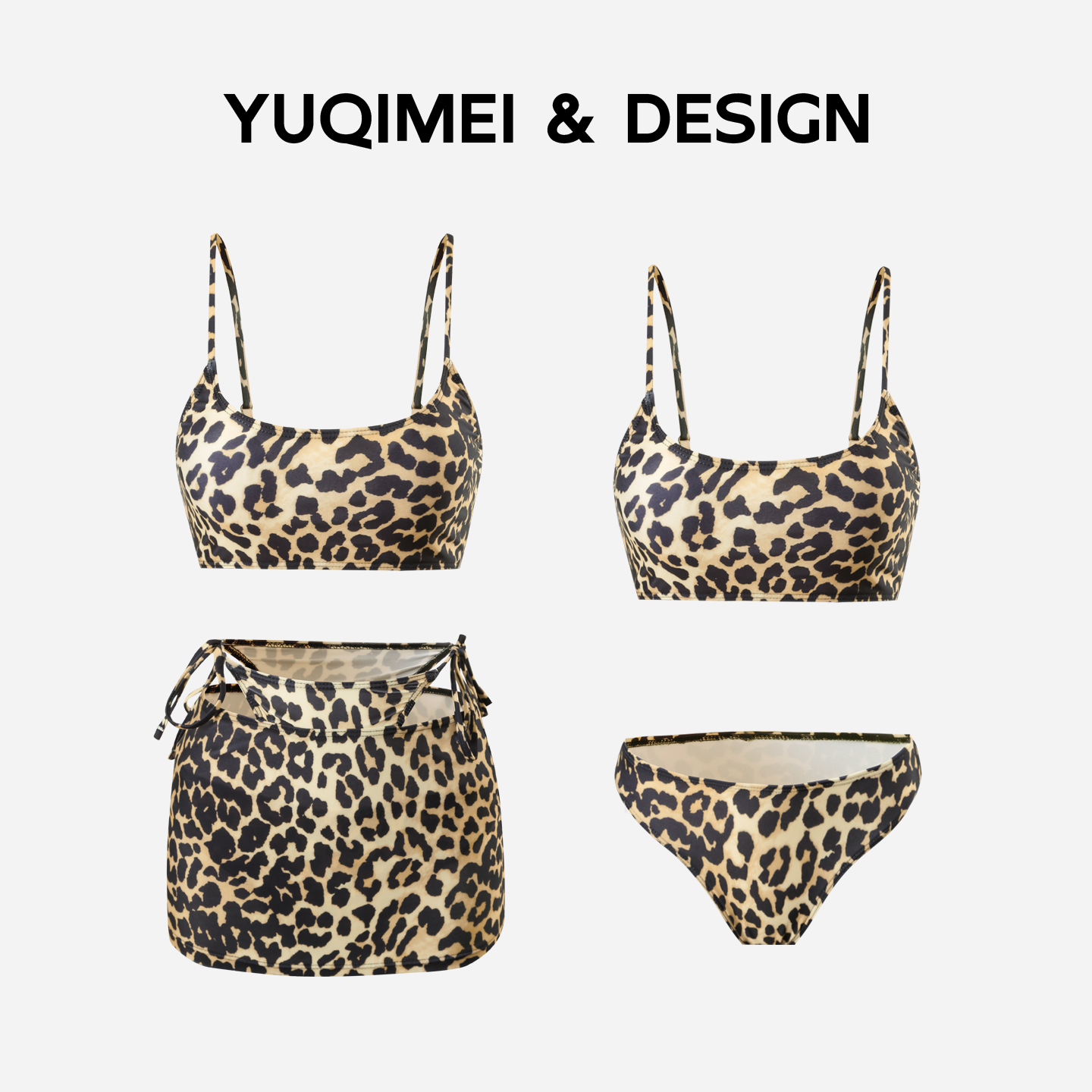 YUQIMEI2025新款欧美豹纹比基尼