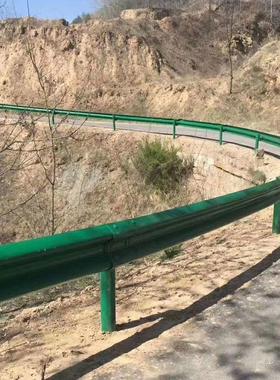 安康绿色双波护栏板乡村道路波形护栏高速公路省道国道防撞栏厂家