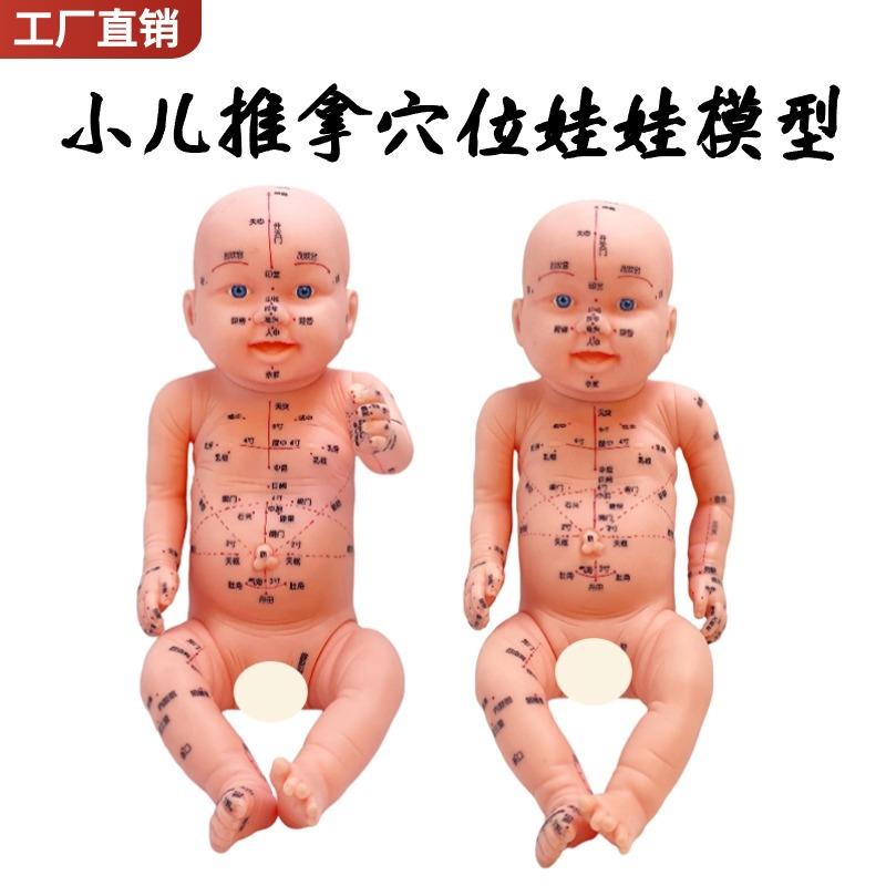 小儿推拿按摩婴儿穴位宝宝模型新生儿带穴位针灸穴位娃娃约50cm