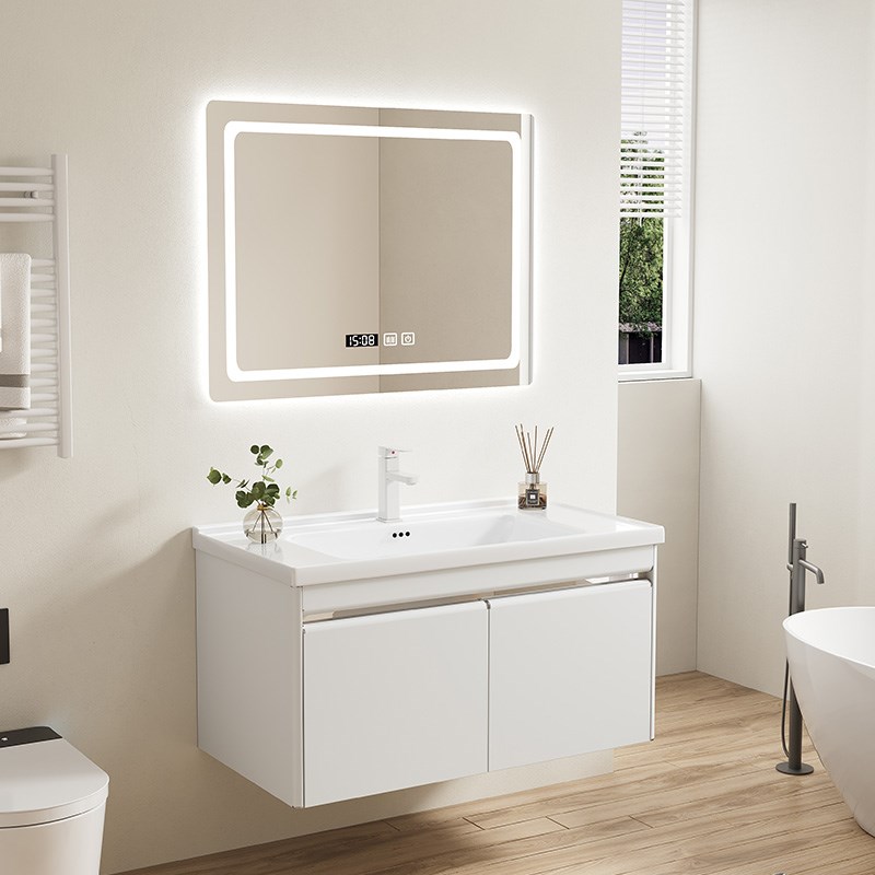 2024新款陶瓷浴室柜一体盆高级感卫生间洗漱台洗手盆洗脸盆柜