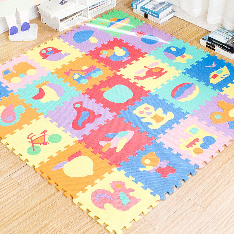 家用拼接环保满铺儿童卧室防潮防水垫子宝宝学步爬行防滑泡沫地垫