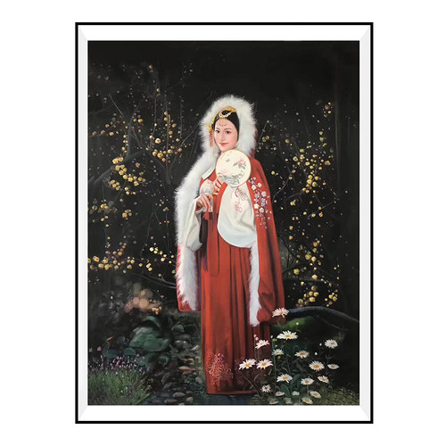 纯手绘画室手工油画来图定制照片人肖像名画风景装饰挂画DI代画