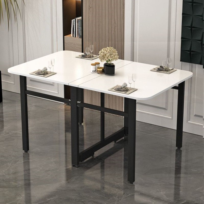 实木折叠餐桌家用小户型超薄小型多功能饭桌吃饭家用