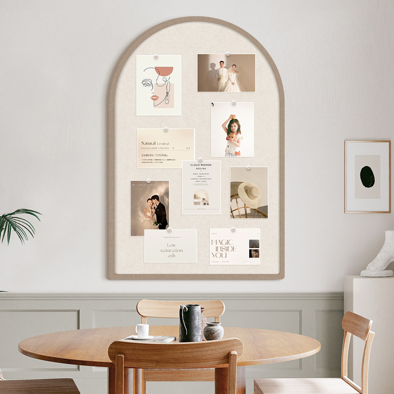 毛毡墙贴照片墙背景板in风拱门软木墙板留言板记事板照片展示墙题