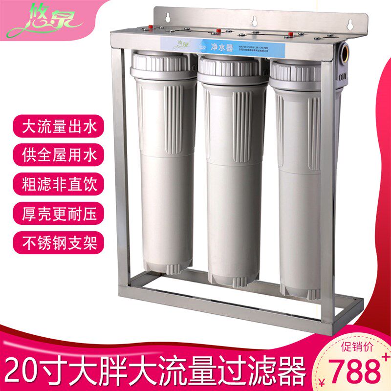 2寸大胖二级三级别墅型全屋用水家用商用净水器前置超