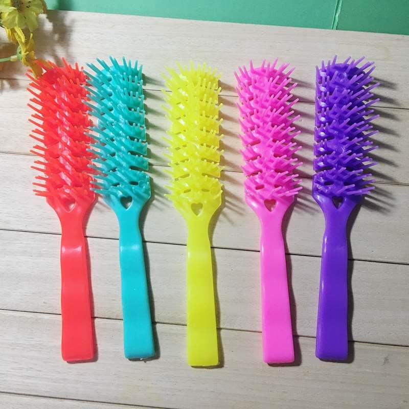 老式熟胶塑料梳子老式塑料排骨梳子 彩色硬齿梳 多齿造型梳 洗澡