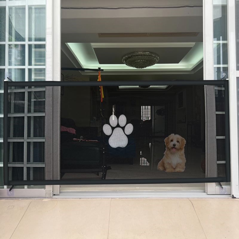 宠物隔离网折叠式宠物隔离栏 猫狗安全防护围栏免打孔宠物用品