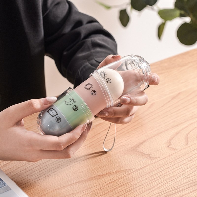 药盒避光便携7天分装一周大容量药丸随身药盒子分装盒分药小药盒