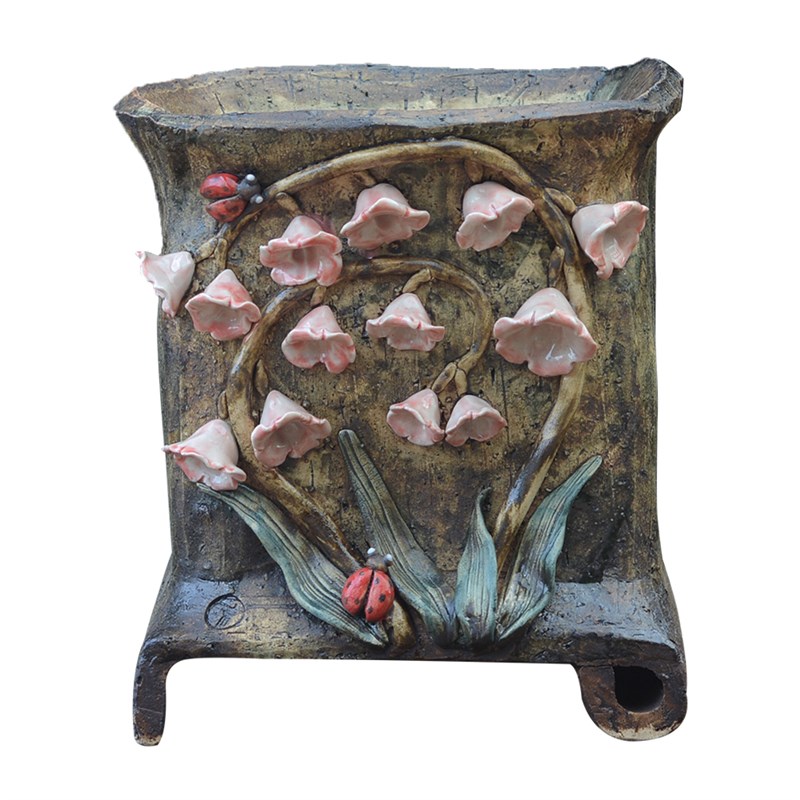 青藤花器多肉植物花盆手工粗陶麦饭石吸水透气法师老桩群生肉肉盆