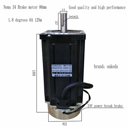 OK86STH152-6004A-BZ Nema34 Brake stepping motor 86mm 12Nm