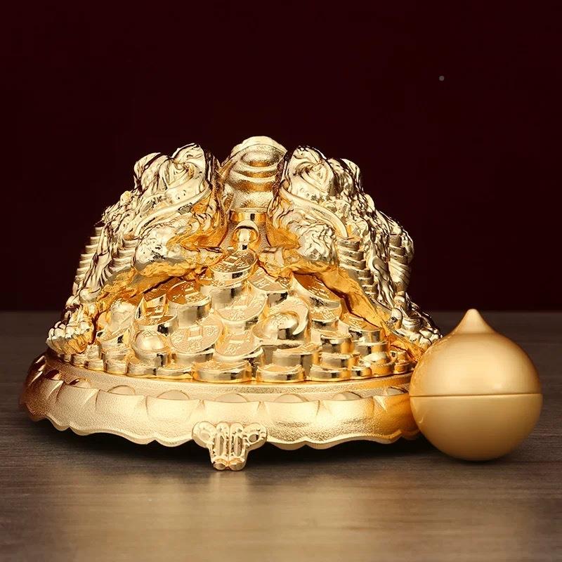 2025蛇李居明摆六白方位吉年祥物正南DOI三件重桌彩家居面招财装