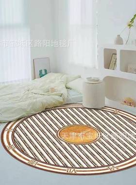 欧美古董怀表圈绒形地毯篮客OZL厅吊卧室沙发角毯休闲圆艺术垫衣