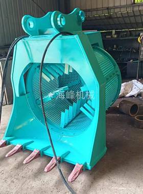 挖掘机筒筛分斗分建筑垃圾滚处理速完成筛分砂石筛分滚筒ACI快筛