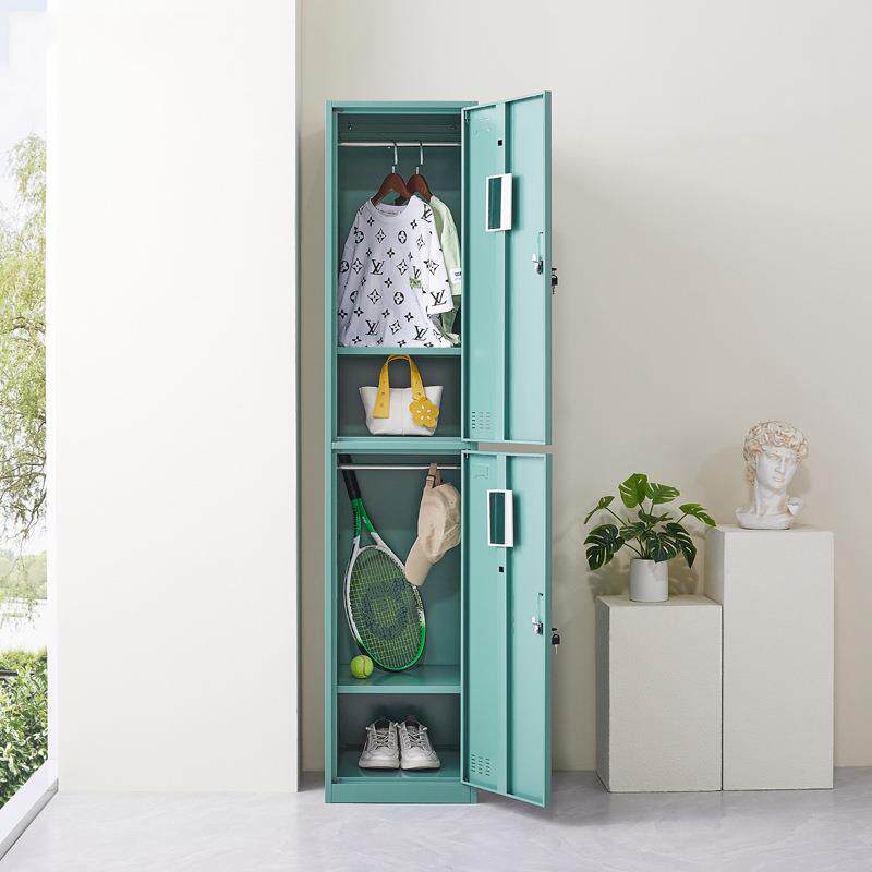 单门更衣柜带锁员工收纳边柜储物柜加门厚身JMF健房钢制窄柜单办