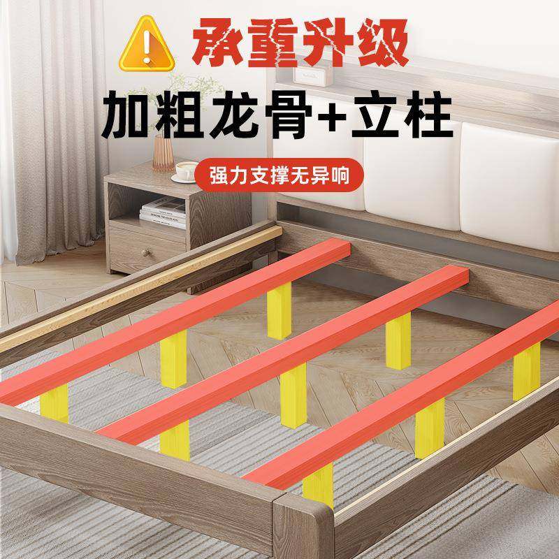 实床简约现代18双人床出租DDK房家用经济米型包储物木1.软52单人