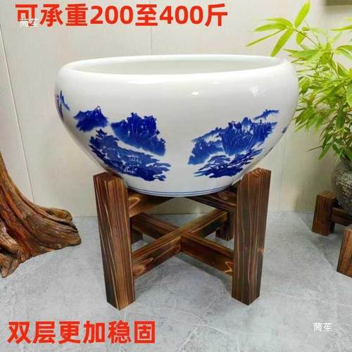 实木架底座托水HFV缸木架架花盆架鱼缸酒坛架手推小石磨架子子盘