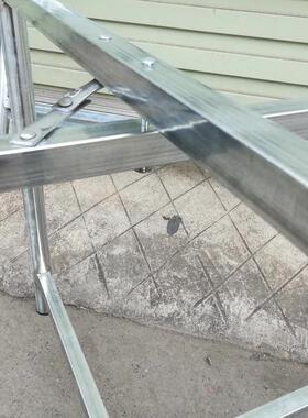 支腿架折叠桌大铁圆桌实木架折桌tb-56498架子圆桌镀叠锌桌脚便捷