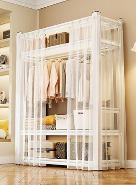 白色新款衣架收纳架落挂TFO房地多层体立通柱款卧室宿舍出租衣物