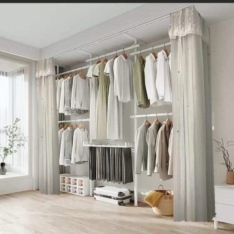 IL顶天立8地衣架3大口径高承重式落地立易衣F77HSTT9柜家用卧室三