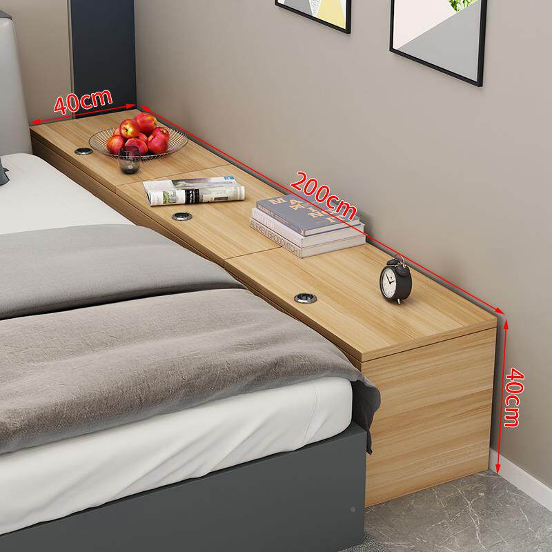 5V定制柜实木床边夹长缝柜床柜头条沙F775MMSS发边缝隙柜床尾加长