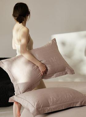 新款套高档结婚喜大红色全棉枕提一对庆装纯棉RDC枕芯套花单人枕