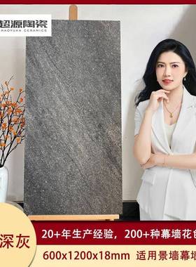 福建晋花江仿QPX岗岩石材星灰石态英砖60河0x1200x18mm陶瓷生地铺
