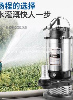 不锈钢MBF潜水泵20清v水泵大功率农用污水家用高扬程水泵2泵抽水