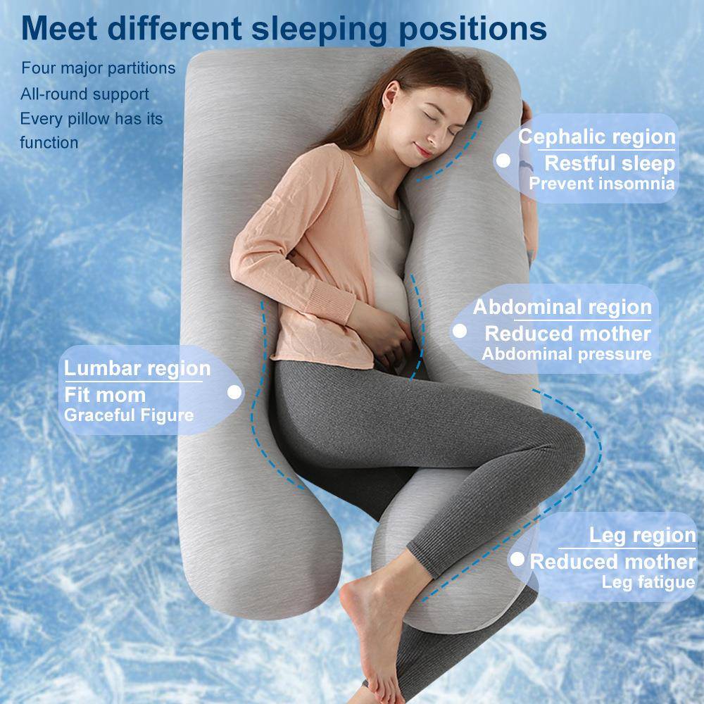 凉能感孕妇枕头季靠20230526背垫夏护拆腰侧睡腿枕多功可卸u型枕