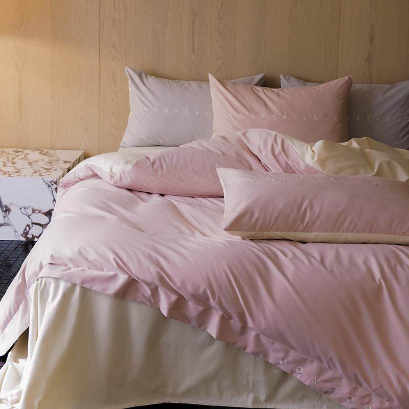 床A类港风纯棉100支床长绒IEN棉磨四毛件套全棉被套加厚单笠床上