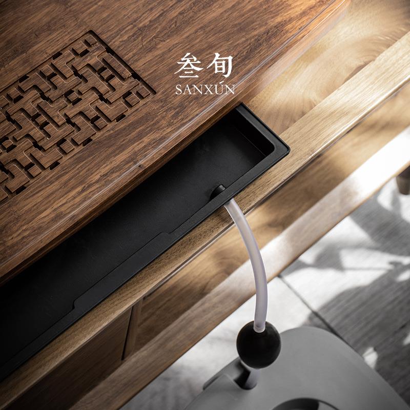 壹重空竹号茶盘家用大储水排水式两海CP-540用茶台现代简约茶泡茶