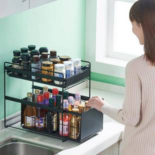 柜WS201900下卫生间调料层家用置收纳 下橱水槽架多厨房物架抽屉式