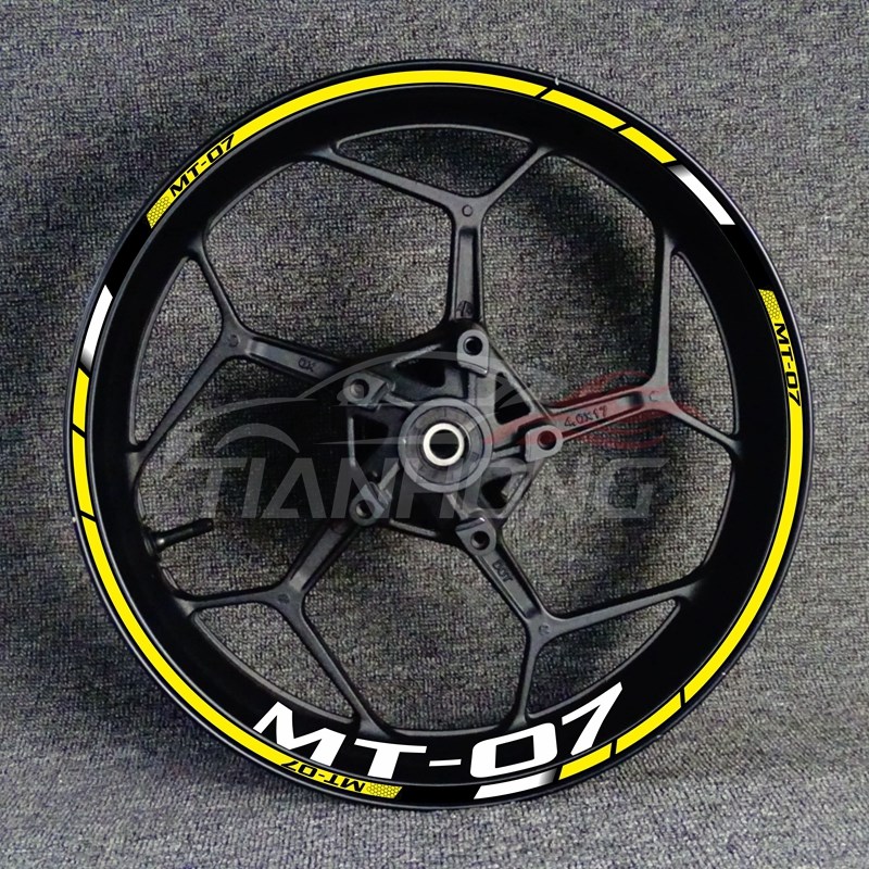 新款机车MT-03 07 09 10轮毂改装轮圈钢圈反光防水贴花贴纸