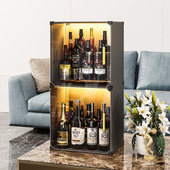 酒架红酒家用格子壁挂餐厅吧台菱形置物落地收纳客厅酒水小展示柜