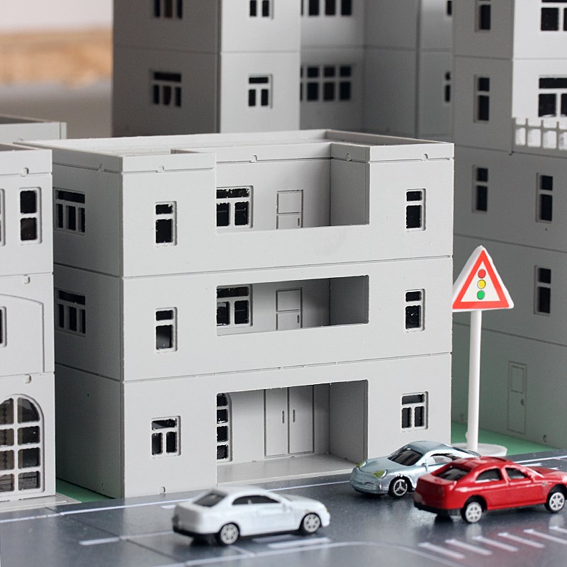 1:144/150/100/75/64/50定制房屋建筑房子教学楼城市沙盘模型摆件