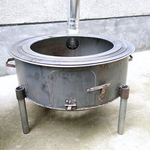 铁锅炖柴火灶大铁锅烧烤野炊新款烧柴节能柴禾炉夏令营家用取暖炉