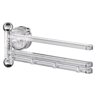 多杆旋转收纳架家用多功能微波炉清洁器 吸盘厨房抹布置物架壁挂式