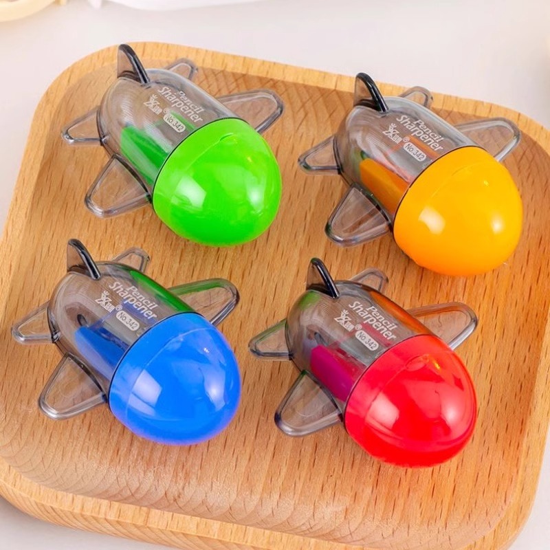 卡通飞机幼儿园卷笔刀小学生迷你铅笔转笔刀儿童小玩具文具削笔器