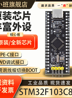 鹿小班STM32F103C8T6单片机STM32开发板C6T6核心板C8T6小系统板